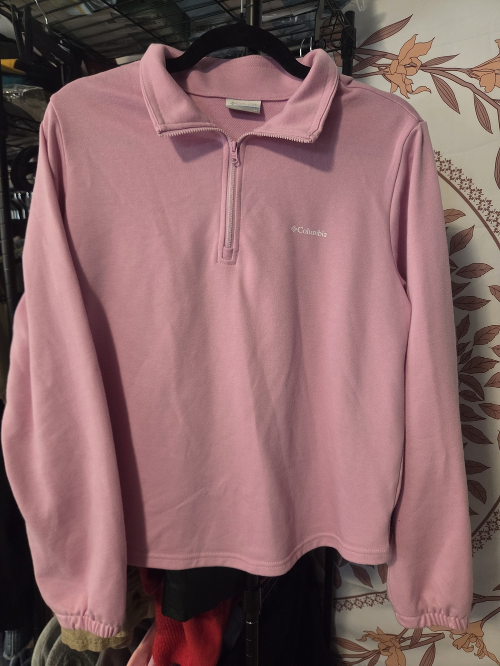 Columbia Pink Quarter-Zip Pullover Sweater